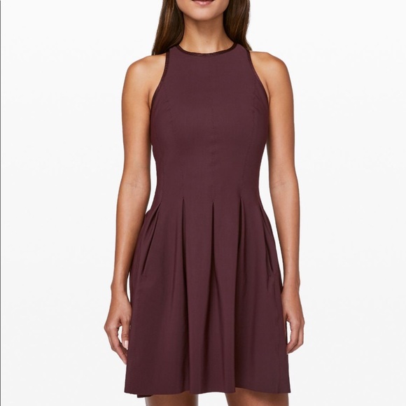 Lululemon Here to There Dress Sz 10 NWT Bordeaux - Picture 1 of 6